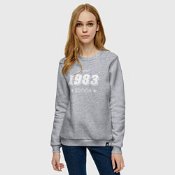 Свитшот хлопковый женский Limited Edition 1983, цвет: меланж — фото 2