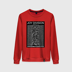 Свитшот хлопковый женский Joy Division: Unknown Pleasures, цвет: красный