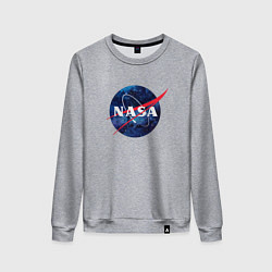 Свитшот хлопковый женский NASA: Cosmic Logo, цвет: меланж