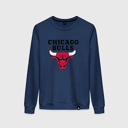 Свитшот хлопковый женский Chicago Bulls, цвет: тёмно-синий