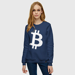 Свитшот хлопковый женский BTC Symbol, цвет: тёмно-синий — фото 2