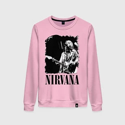 Свитшот хлопковый женский Black Nirvana, цвет: светло-розовый