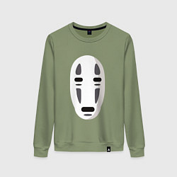 Свитшот хлопковый женский Безликий Бог Каонаси, цвет: авокадо