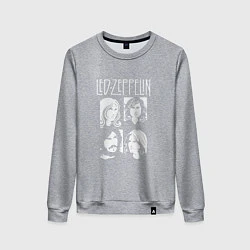 Свитшот хлопковый женский Led Zeppelin Band, цвет: меланж