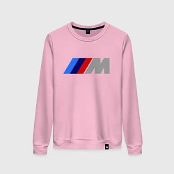Свитшот хлопковый женский BMW M, цвет: светло-розовый