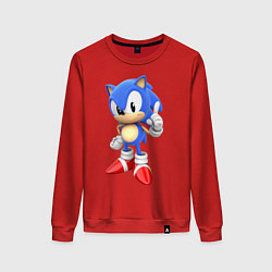 Свитшот хлопковый женский Classic Sonic, цвет: красный