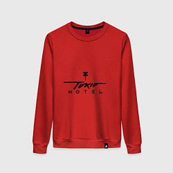 Свитшот хлопковый женский Tokio Hotel, цвет: красный
