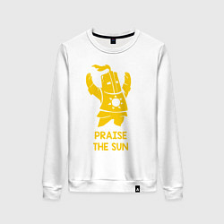 Свитшот хлопковый женский Praise the Sun, цвет: белый