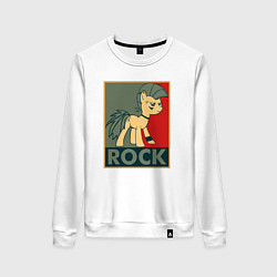 Свитшот хлопковый женский Rock Pony, цвет: белый