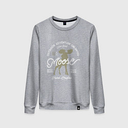 Свитшот хлопковый женский Mosse: Trade Mark, цвет: меланж