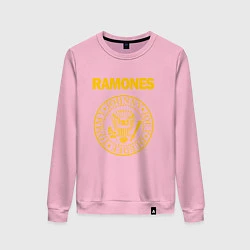 Свитшот хлопковый женский Ramones, цвет: светло-розовый