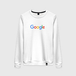 Свитшот хлопковый женский Google, цвет: белый