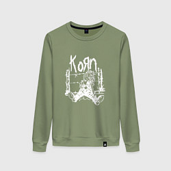 Свитшот хлопковый женский Korn, цвет: авокадо
