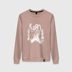 Свитшот хлопковый женский Korn, цвет: пыльно-розовый