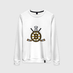 Свитшот хлопковый женский Boston Bruins Hockey, цвет: белый