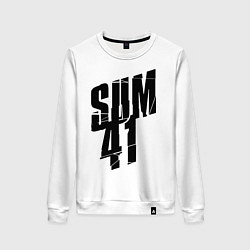 Свитшот хлопковый женский Sum Forty One, цвет: белый