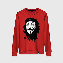Свитшот хлопковый женский Vendetta Chegevara, цвет: красный