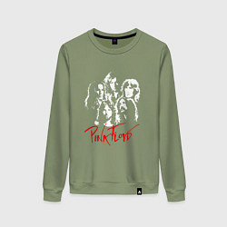 Свитшот хлопковый женский Pink Floyd, цвет: авокадо