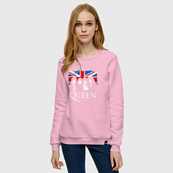 Свитшот хлопковый женский Queen UK, цвет: светло-розовый — фото 2