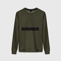 Свитшот хлопковый женский Eminem: minimalism, цвет: хаки