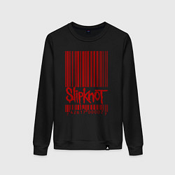 Свитшот хлопковый женский Slipknot: barcode, цвет: черный