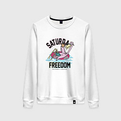 Свитшот хлопковый женский Saturday Freedom, цвет: белый