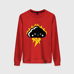 Свитшот хлопковый женский Тучка Аниме, цвет: красный