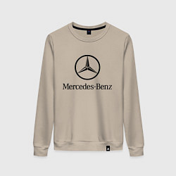 Свитшот хлопковый женский Logo Mercedes-Benz, цвет: миндальный