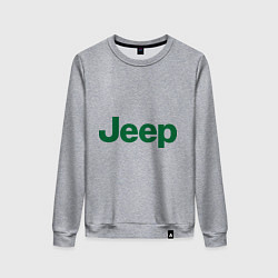 Свитшот хлопковый женский Logo Jeep, цвет: меланж