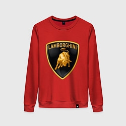 Свитшот хлопковый женский Lamborghini logo, цвет: красный