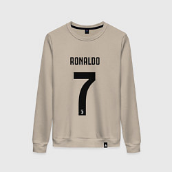 Свитшот хлопковый женский RONALDO 7, цвет: миндальный