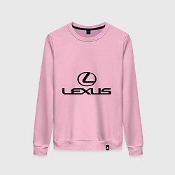 Свитшот хлопковый женский Lexus logo, цвет: светло-розовый