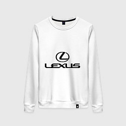 Свитшот хлопковый женский Lexus logo, цвет: белый