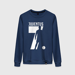 Свитшот хлопковый женский Juventus: Ronaldo 7, цвет: тёмно-синий