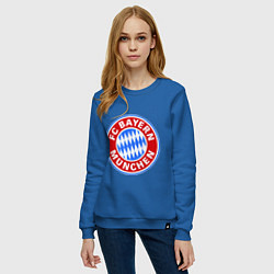 Свитшот хлопковый женский Bayern Munchen FC, цвет: синий — фото 2