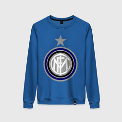 Свитшот хлопковый женский Inter FC, цвет: синий