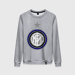 Свитшот хлопковый женский Inter FC, цвет: меланж