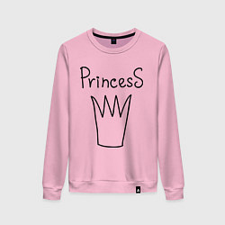 Свитшот хлопковый женский PrincesS picture, цвет: светло-розовый
