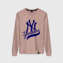 Свитшот хлопковый женский NY - Yankees, цвет: пыльно-розовый