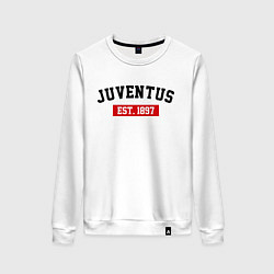 Свитшот хлопковый женский FC Juventus Est. 1897, цвет: белый