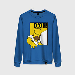 Свитшот хлопковый женский Homer D'OH!, цвет: синий