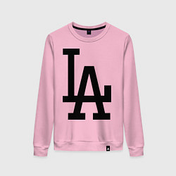 Свитшот хлопковый женский LA: Los Angeles, цвет: светло-розовый