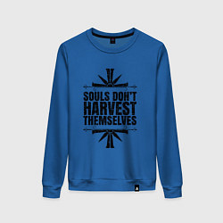 Свитшот хлопковый женский Harvest Themselves, цвет: синий