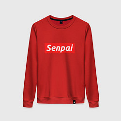 Свитшот хлопковый женский Senpai Supreme, цвет: красный