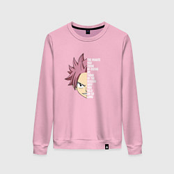 Свитшот хлопковый женский Natsu Quote, цвет: светло-розовый