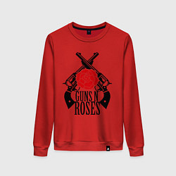Свитшот хлопковый женский Guns n Roses: guns, цвет: красный