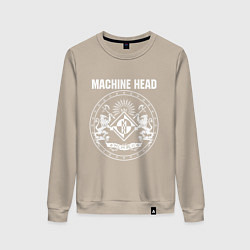 Свитшот хлопковый женский Machine Head MCMXCII, цвет: миндальный