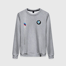 Свитшот хлопковый женский BMW M PERFORMANCE БМВ, цвет: меланж