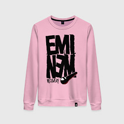 Свитшот хлопковый женский Eminem recovery, цвет: светло-розовый