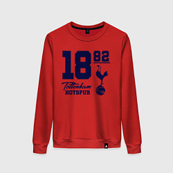 Свитшот хлопковый женский FC Tottenham 1882, цвет: красный